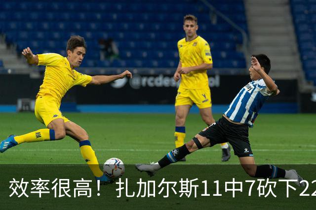 效率很高！扎加尔斯11中7砍下22分4板4助 罚球6中6